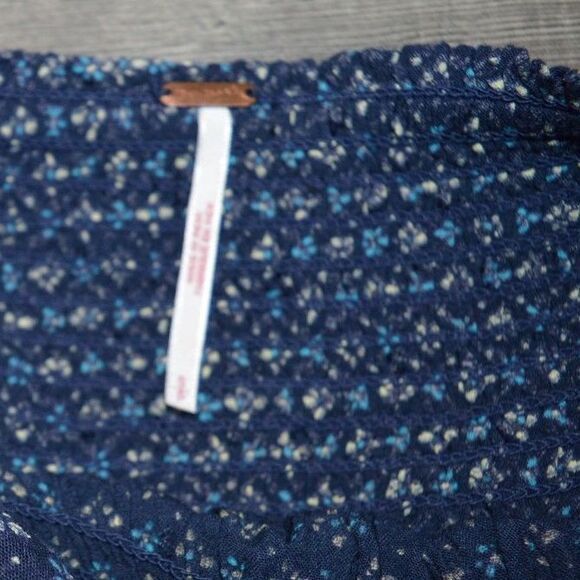 Free People Across The Sea Strapless Tunic - Indigo Sleeveless Boho Small - Picture 15 of 15